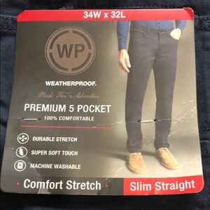 Weather Proof navy slacks size 34/32.  NWT